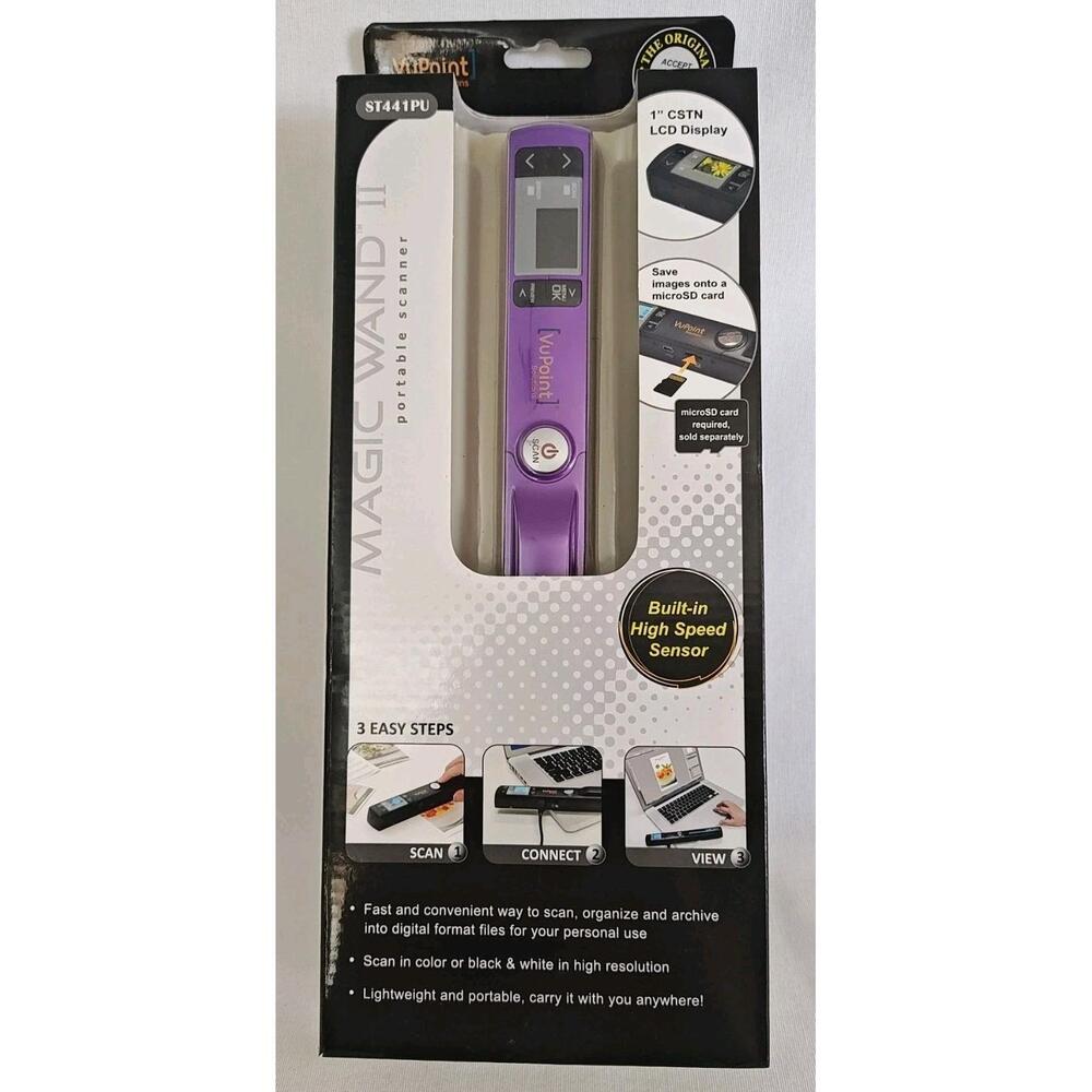 VuPoint Magic Wand II 2 Portable‎ Scanner Handheld Pocket Color ST441PU New! NIB